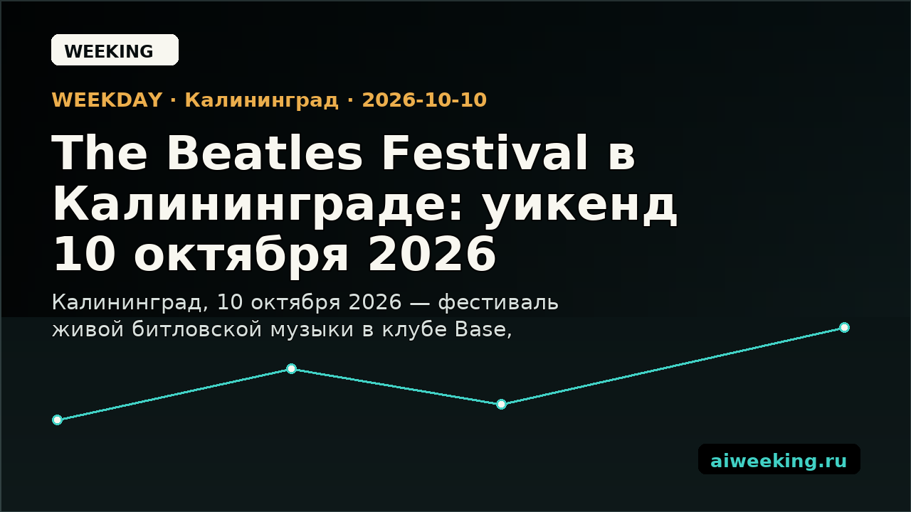 The Beatles Festival в Калининграде: уикенд 10 октября 2026