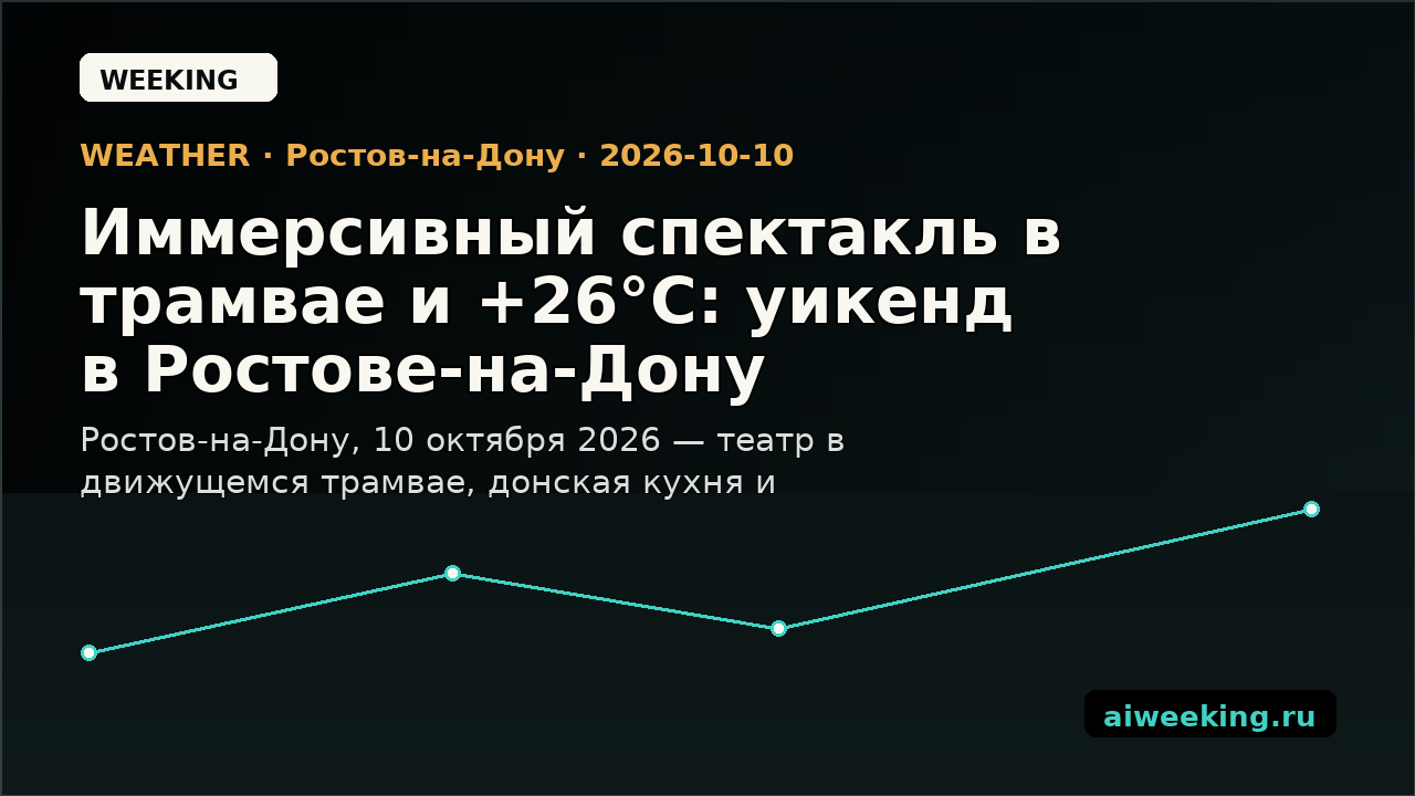 Иммерсивный спектакль в трамвае и +26°C: уикенд в Ростове-на-Дону