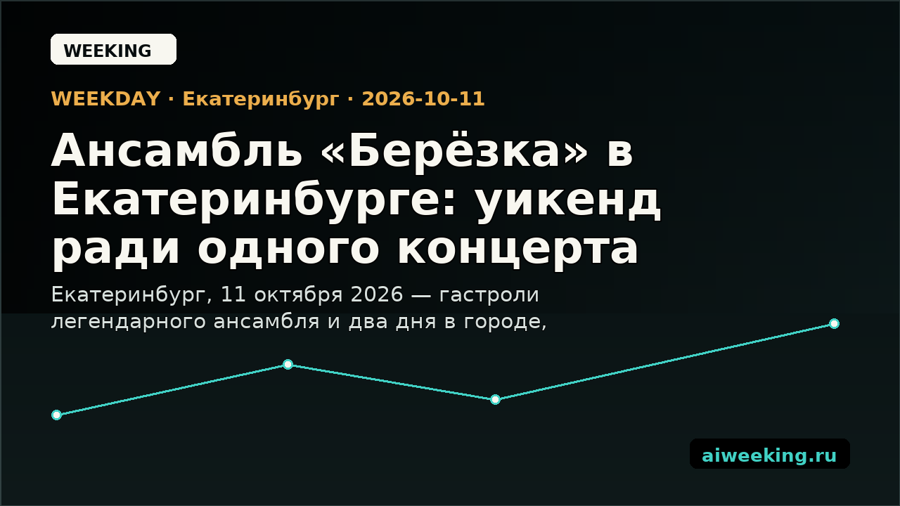 Ансамбль «Берёзка» в Екатеринбурге: уикенд ради одного концерта