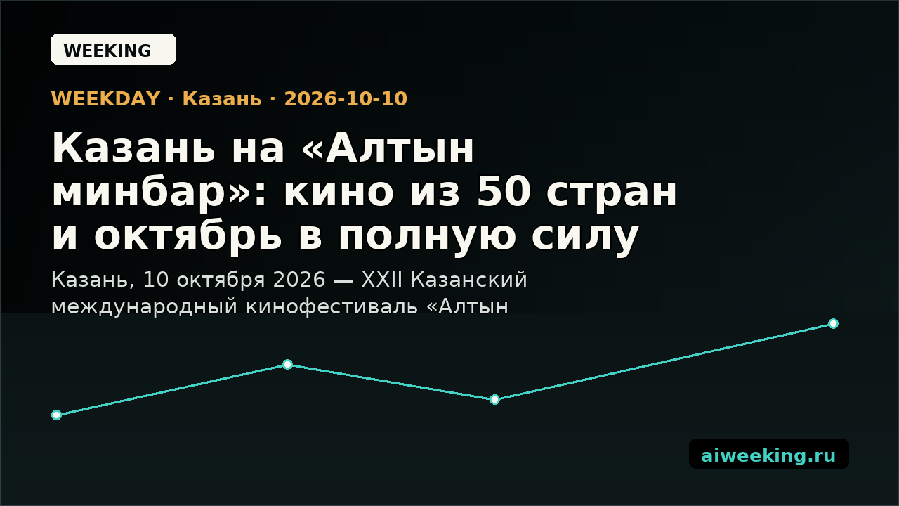Казань на «Алтын минбар»: кино из 50 стран и октябрь в полную силу
