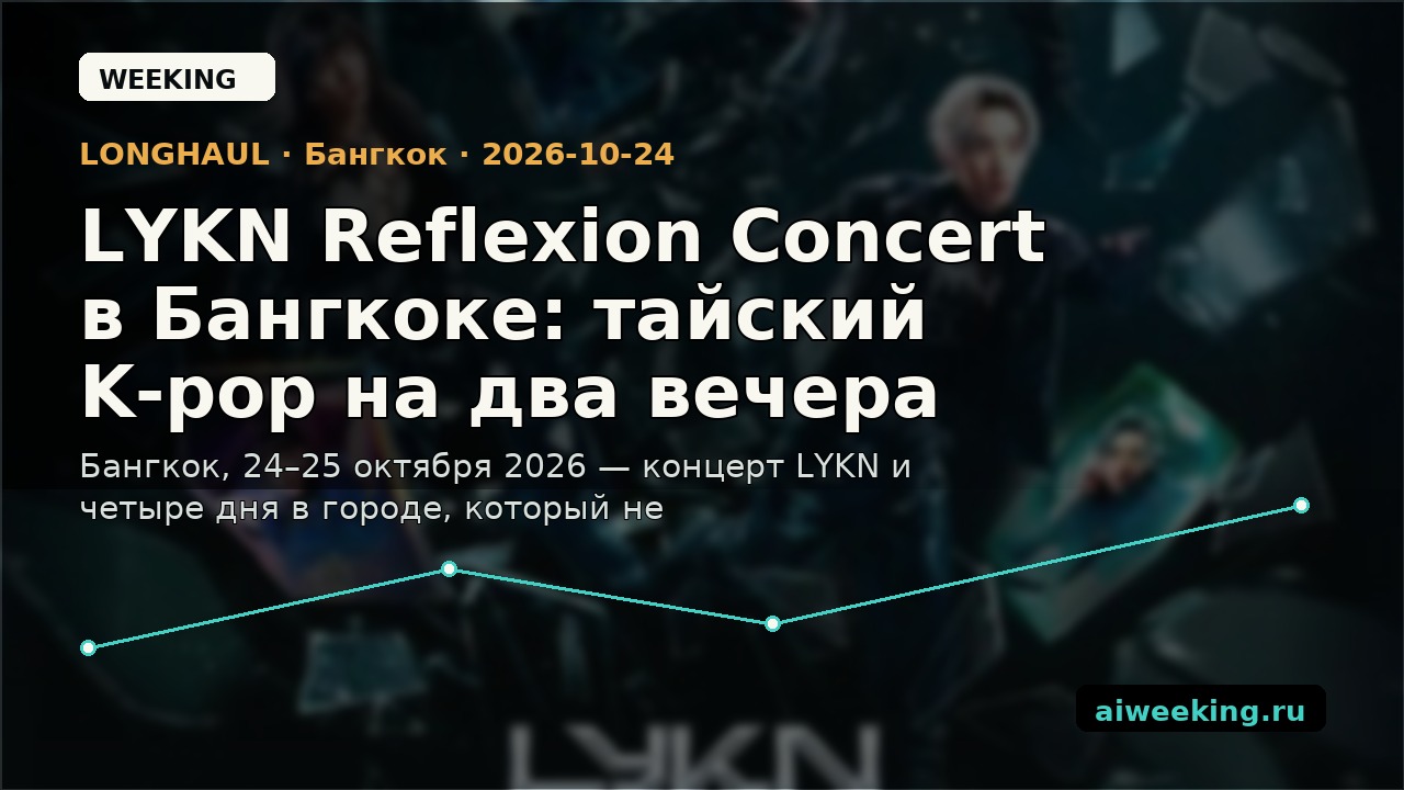LYKN Reflexion Concert в Бангкоке: тайский K-pop на два вечера
